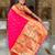 Pink elegant art silk woven saree with rich zari border