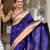 Violet elegant art silk woven saree with rich zari border