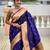 Violet elegant art silk woven saree with rich zari border