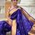 Violet elegant art silk woven saree with rich zari border