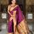Wine elegant art silk woven saree with rich zari border