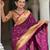 Wine elegant art silk woven saree with rich zari border