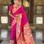 Magenta elegant art silk woven saree with rich zari border