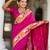 Magenta elegant art silk woven saree with rich zari border