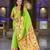 Green elegant art silk woven saree with rich zari border