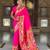 Pink elegant art silk woven saree with rich zari border