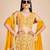 Designer Mustard Yellow Party Wear Lehenga with Heavy Thread & Sequins Work