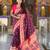 Wine elegant art silk woven saree with rich zari border