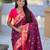 Wine elegant art silk woven saree with rich zari border