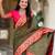 Mehendi elegant art silk woven saree with rich zari border