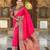 Pink elegant art silk woven saree with rich zari border