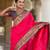Pink elegant art silk woven saree with rich zari border