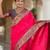 Pink elegant art silk woven saree with rich zari border