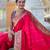 Pink elegant art silk woven saree with rich zari border