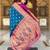Turquoise elegant art silk woven saree with rich zari border