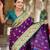 Magenta elegant art silk woven saree with rich zari border