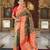 Mehendi elegant art silk woven saree with rich zari border