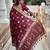 Maroon elegant art silk woven saree with rich zari border