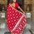 Red elegant art silk woven saree with rich zari border