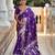 Violet elegant art silk woven saree with rich zari border