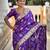 Violet elegant art silk woven saree with rich zari border