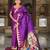 Magenta elegant art silk woven saree with rich zari border