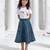 white embroidered cotton co-ord set for girls