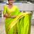 Green elegant art silk woven saree with rich zari border