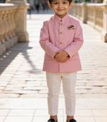 Pink bandhgala with pant