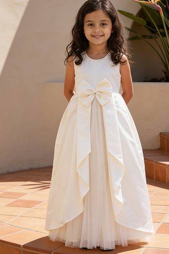 Off white luxe satin gown