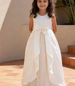 Off white luxe satin gown