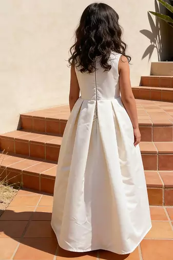 Off white luxe satin gown
