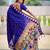 navy blue elegant art silk woven saree with rich zari border