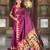 Wine elegant art silk woven saree with rich zari border