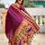 Wine elegant art silk woven saree with rich zari border