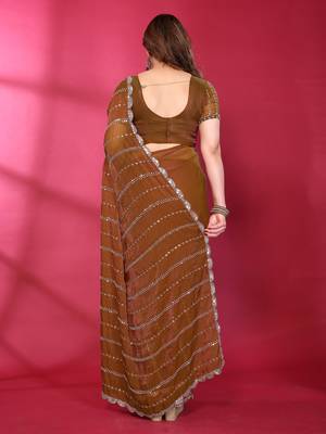 Embellished Beads and Stones Saree 5