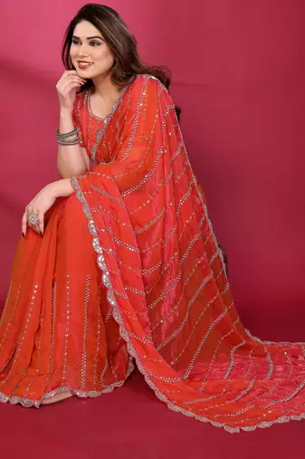 Embellished Beads and Stones Saree
