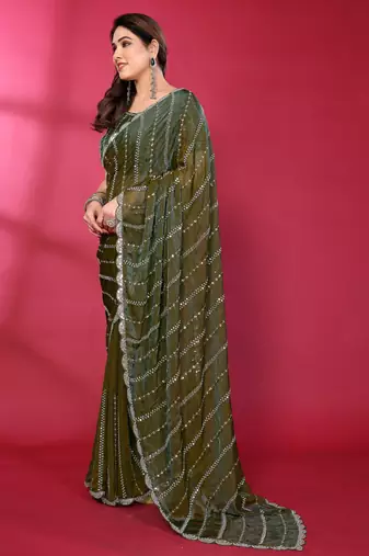 Embellished Beads and Stones Saree