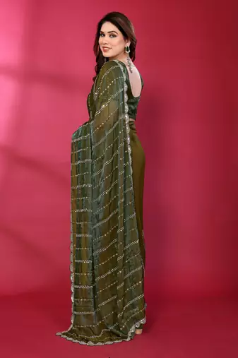 Embellished Beads and Stones Saree