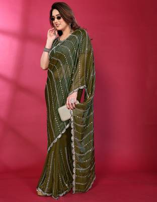 Embellished Beads and Stones Saree 5