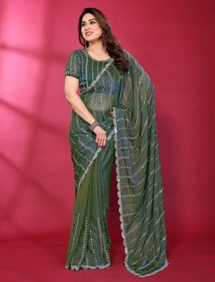 Embellished Beads and Stones Saree 1