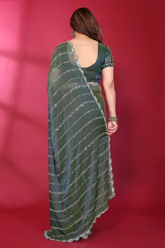 Embellished Beads and Stones Saree