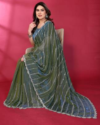 Embellished Beads and Stones Saree 4