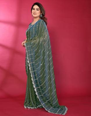 Embellished Beads and Stones Saree 5