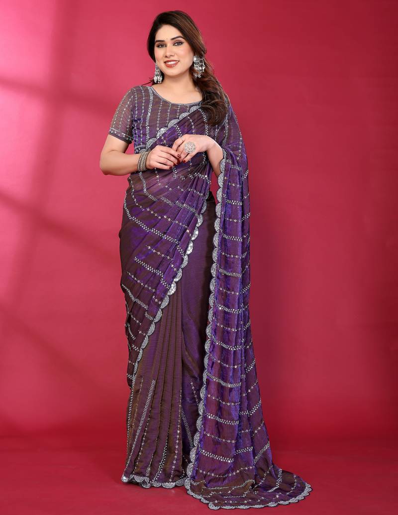 Embellished Beads and Stones Saree