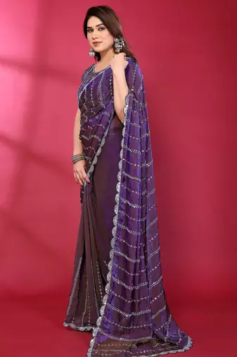 Embellished Beads and Stones Saree