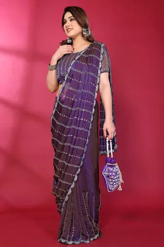 Embellished Beads and Stones Saree