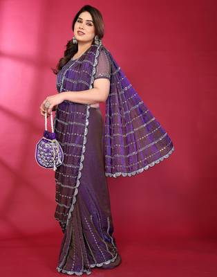 Embellished Beads and Stones Saree 6