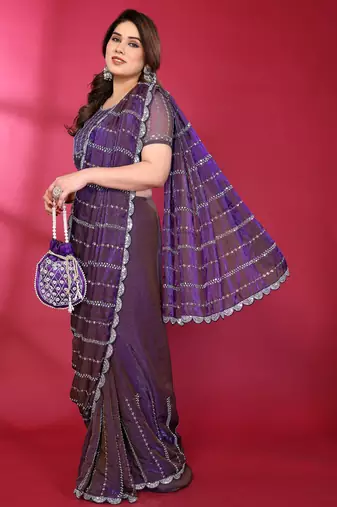Embellished Beads and Stones Saree