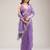 Purple  Art Silk Embroidery With Siroski Work Saree with Unstitched Blouse Piece